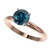Image 1 : Genuine 1.50 CTW Certified Intense Blue Genuine Diamond Solitaire Engagement Ring Gold - 32929-REF#1