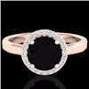 Image 1 : Genuine 2.0 CTW Halo Diamond Certified Micro Pave Ring Solitaire Bridal 14K Gold - 21619-REF#60M2H