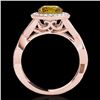 Image 2 : Genuine 1.75 CTW Certified Fancy Intense Genuine Diamond Solitaire Halo Ring Gold - 33275-REF#130F2M