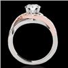 Image 2 : Genuine 1.55 CTW Certified G-I Genuine Diamond Bypass Solitaire Ring Two Tone Gold - 35085-REF#140A8