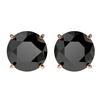 Image 1 : Genuine 3.18 CTW Fancy Black Genuine Diamond Bridal Solitaire Stud Earrings Gold - 36698-REF#74G2W