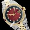 Image 1 : Rolex Men's 2Tone 14K Gold/ SS, QuickSet, Diam Dial & Diam/Ruby Bezel - REF#458A2M