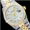 Image 1 : Rolex Men's 2Tone 14K Gold/ SS, QuickSet, Diamond Dial & Diamond Bezel - REF#458G2R