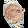 Image 1 : Rolex Men's 2Tone 14K Gold/ SS, QuickSet, Diam Dial & Diam/Ruby Bezel - REF#458F2W