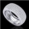 Image 2 : Genuine 2.50 CTW Micro Pave Diamond Eternity Bridal B& Ring 18K Gold Size 7.5 - 20883-REF#146N2G