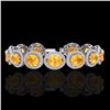 Image 1 : Genuine 18 CTW Citrine & Micro Pave Diamond Certified Bracelet 10K Gold - 22683-REF#212H2R