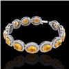 Image 2 : Genuine 18 CTW Citrine & Micro Pave Diamond Certified Bracelet 10K Gold - 22683-REF#212H2R