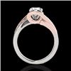 Image 2 : Genuine 1.50 CTW Certified G-I Genuine Diamond Bypass Solitaire Ring Two Tone Gold - 35125-REF#139H3