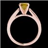 Image 2 : Genuine 1.25 CTW Certified Fancy Intense Genuine Diamond Solitaire Ring Gold - 35013-REF#99H5R