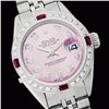 Image 1 : Rolex Men's Stainless Steel, QuickSet, Diam Dial & Diam/Ruby Bezel - REF#458K2A