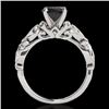 Image 2 : Genuine 1.10 CTW Certified Black Genuine Diamond Solitaire Antique Ring Gold - 34633-REF#47H5R