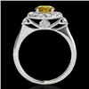 Image 2 : Genuine 1.50 CTW Certified Fancy Intense Genuine Diamond Solitaire Halo Ring Gold - 33461-REF#122R5Z
