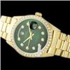 Image 1 : Rolex Men's 18K Yellow President, QuickSet, Diamond Dial & Diamond Bezel - REF#1232R7T