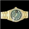 Image 3 : Rolex Men's 18K Yellow President, QuickSet, Diamond Dial & Diamond Bezel - REF#1232R7T