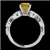 Image 2 : Genuine 1.40 CTW Certified Fancy Intense Genuine Diamond Solitaire Ring Gold - 35248-REF#110W2K