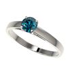Image 1 : Genuine 0.56 CTW Certified Intense Blue Genuine Diamond Solitaire Engagement Ring Gold - 36469-REF#4