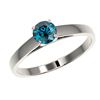 Image 2 : Genuine 0.56 CTW Certified Intense Blue Genuine Diamond Solitaire Engagement Ring Gold - 36469-REF#4