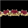 Image 1 : Natural 30.8 CTW Ruby & Diamond Certified Eternity Tennis Bracelet Gold - 29460-REF#121V2F