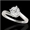Image 1 : Genuine 1.0 CTW Certified G-I Genuine Diamond Bypass Solitaire Bridal Ring Gold - 35032-REF#91Y2V