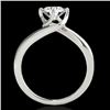 Image 2 : Genuine 1.0 CTW Certified G-I Genuine Diamond Bypass Solitaire Bridal Ring Gold - 35032-REF#91Y2V