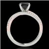Image 2 : Genuine 1.40 CTW Certified Black Genuine Diamond Solitaire Ring Two Tone Gold - 35544-REF#67H5R
