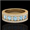 Image 1 : Natural 2.0 CTW Topaz & Micro Pave Diamond Designer Inspired Band Ring 10K Gold - 20820-REF#48H8R