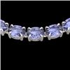 Image 1 : Genuine 56 CTW Tanzanite Eternity Designer Inspired Tennis Necklace 14K Gold - 23409-REF#434A2N