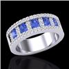 Image 2 : Genuine 1.75 CTW Tanzanite & Micro Pave Diamond Inspired B& Ring 10K Gold - 20831-REF#52X5A