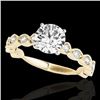 Image 1 : Genuine 1.50 CTW Certified G-I Genuine Diamond Solitaire Bridal Ring Gold - 34882-REF#108A8N