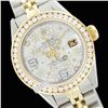 Image 1 : Rolex Ladies 2Tone 14K Gold/ Stainless Steel, Arabic Dial Diamond Bezel, Saph Crystal - REF#343R6X