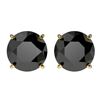 Image 1 : Genuine 3.18 CTW Fancy Black Genuine Diamond Bridal Solitaire Stud Earrings Gold - 36699-REF#74H2R