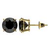 Image 2 : Genuine 3.18 CTW Fancy Black Genuine Diamond Bridal Solitaire Stud Earrings Gold - 36699-REF#74H2R