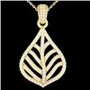 Image 1 : Natural 1.25 CTW Micro Pave Diamond Certified Necklace Designer In 18K Gold - 21286-REF#78W9K