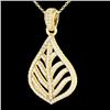 Image 2 : Natural 1.25 CTW Micro Pave Diamond Certified Necklace Designer In 18K Gold - 21286-REF#78W9K