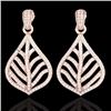 Image 1 : Natural 2.50 CTW Micro Pave Diamond Certified Earrings Designer In 14K Gold - 21150-REF#127T4X
