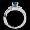 Image 2 : Genuine 2.26 CTW Certified Fancy Blue Genuine Diamond Bypass Solitaire Ring Gold - 35059-REF#207G8W