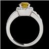 Image 2 : Genuine 1.85 CTW Certified Fancy Intense Genuine Diamond Solitaire Halo Ring Gold - 34538-REF#141A2N