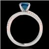Image 2 : Genuine 1.40 CTW Certified Fancy Blue Genuine Diamond Solitaire Ring Two Tone Gold - 35545-REF#117K5