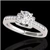 Image 1 : Genuine 1.11 CTW Certified G-I Genuine Diamond Solitaire Bridal Ring Two Tone Gold - 34828-REF#96Y3V