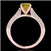 Image 2 : Genuine 1.60 CTW Certified Fancy Intense Genuine Diamond Solitaire Ring Gold - 34924-REF#123Y2V