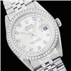 Image 1 : Rolex Men's Stainless Steel, QuickSet, Diamond Dial & Diamond Bezel - REF#458H2T