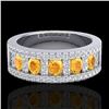 Image 1 : Natural 2.0 CTW Citrine & Micro Pave Diamond Certified Inspired B& Ring 10K Gold - 20822-REF#48W5K