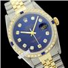 Image 1 : Rolex Men's 2Tone 14K Gold/ SS, QuickSet, Diam Dial & Diam/Sapphire Bezel - REF#458Y2N