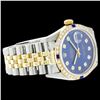 Image 2 : Rolex Men's 2Tone 14K Gold/ SS, QuickSet, Diam Dial & Diam/Sapphire Bezel - REF#458Y2N