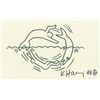 Image 1 : KEITH HARING: MAN SWIMMING WITH DOLPHINS.