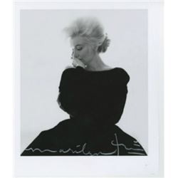 BERT STERN: MARILYN MONROE VOGUE BLACK DRESS.