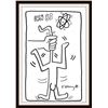 Image 1 : KEITH HARING: MAN HANGING FROM A HAND.