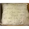 Image 1 : MICHAEL JACKSON LARGE WHITE SIGNED PILLOW.