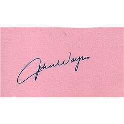 JOHN WAYNE SIGNED PAPER.