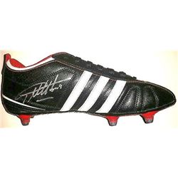 SIR GEOFF HURST SIGNED SOCCER BOOT.